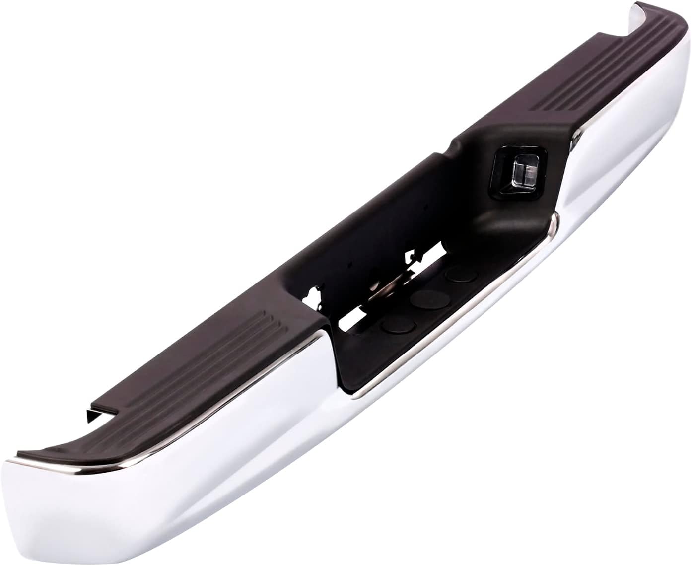 CarPartsDepot Rear Chrome Step Bumper Face Bar Assembly Compatible For Dodge Ram 1500 2500 3500 Standard Crew Extended Cab & Chassis Pickup 2002-2009