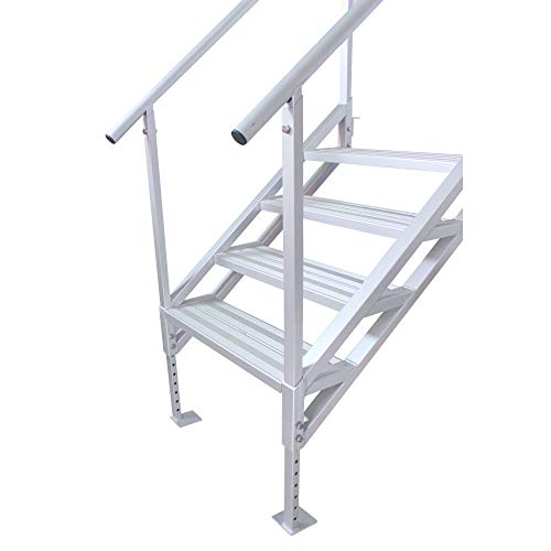 Extreme Max 3005.4333 Jumbo-Tread Universal Mount Dock Stairs with Railing - 5-Step