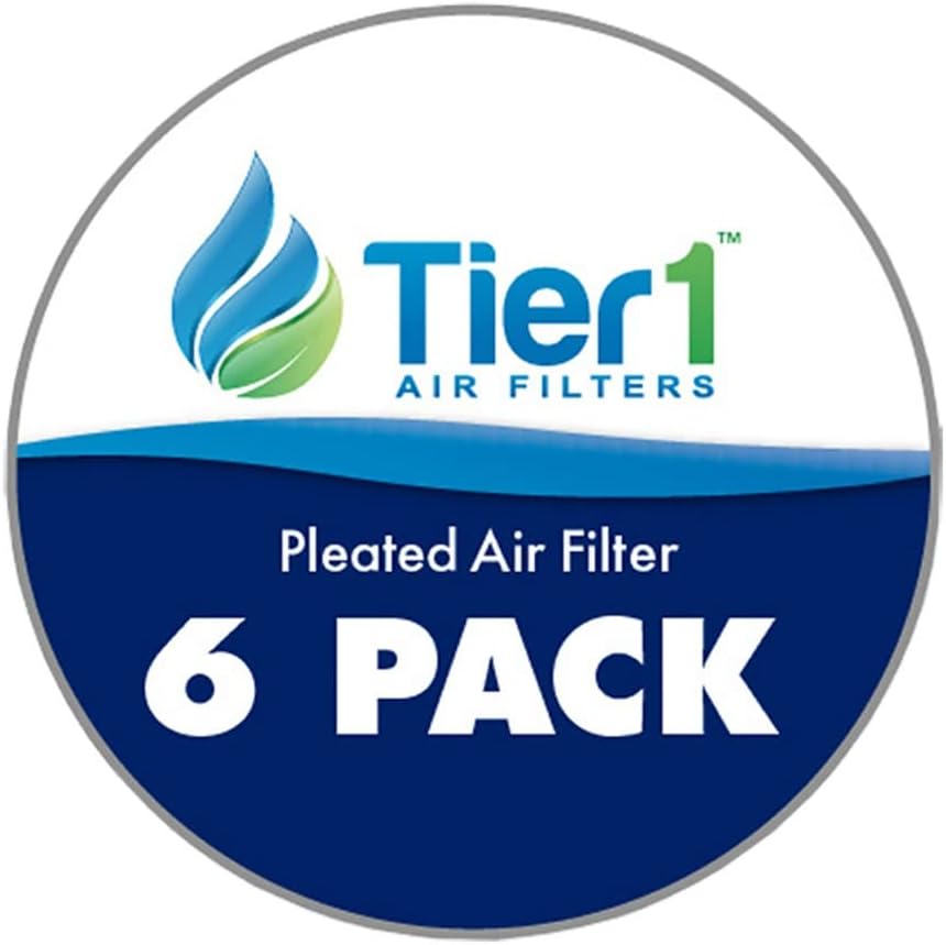 Tier1 16x25x4 Merv 13 Ultimate Air Filter/Furnace Filter 6 Pack (Actual Size: 15 1/2 x 24 1/2 x 3 3/4) - Smart Home Appliances