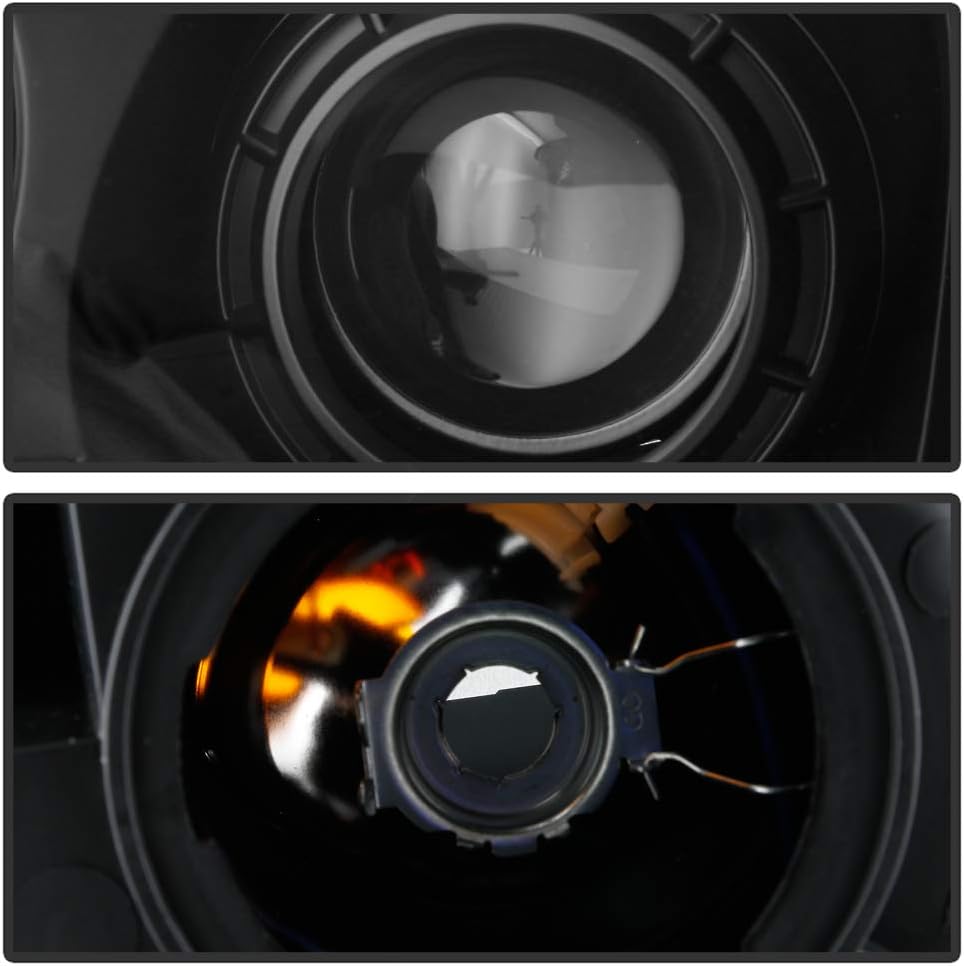 ACANII - For 2007-2012 GMC Acadia Black Housing Projector Headlights Headlamps Assembly Replacement Pair Set Left+Right