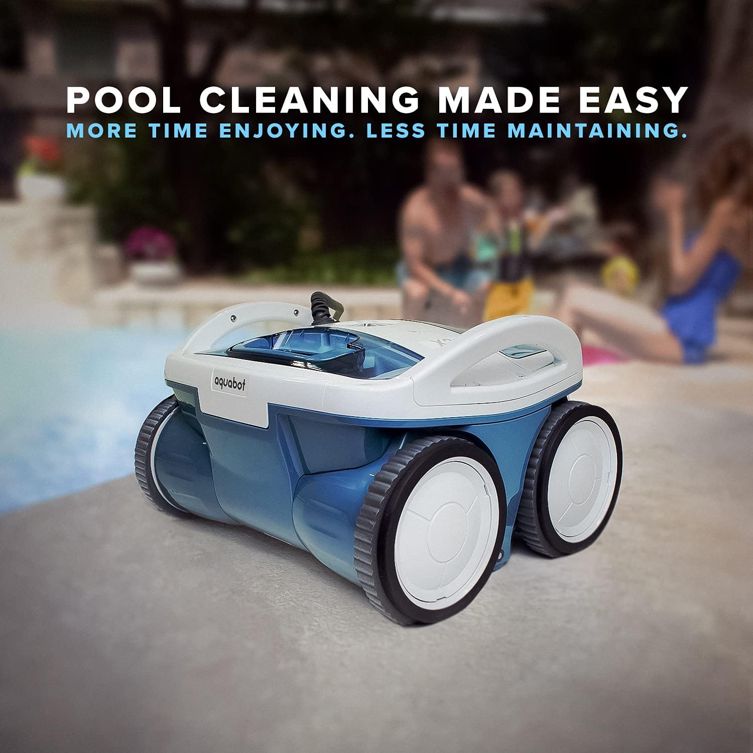 Aquabot X2 Robotic Pool Cleaner with Powerful Scrubbing Brush, Dual High Capacity Filters, AutoX Pool Mapping, and 2 Year Warranty