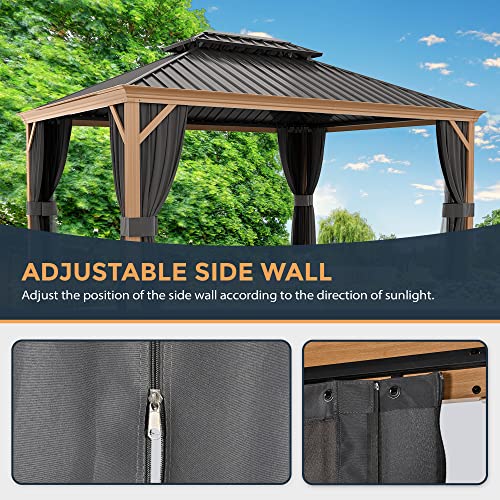 HAPPATIO 10' x 12' Hardtop Gazebo