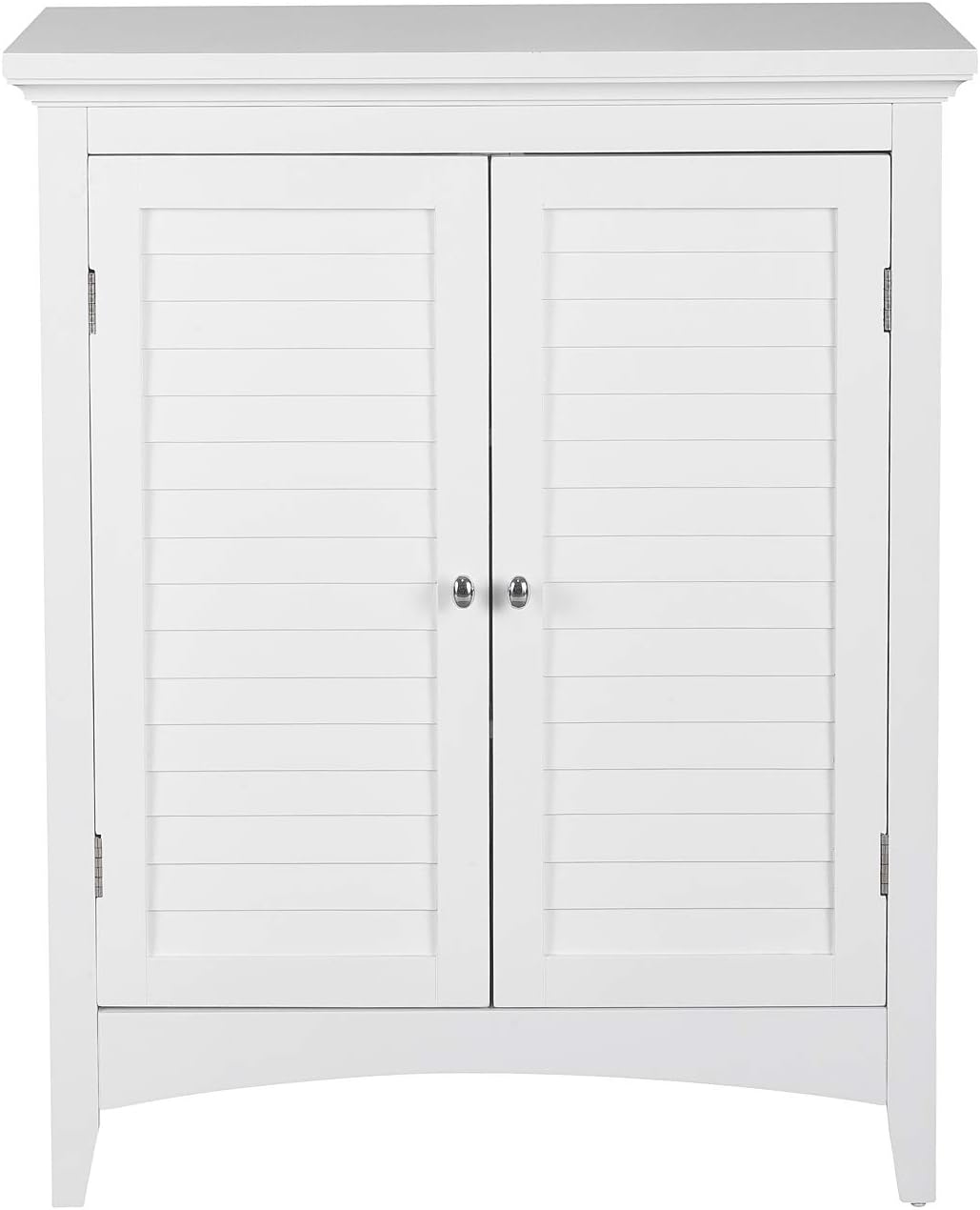 Elegant Home Fashions Glancy Bathroom Floor Cabinet, Storage, White