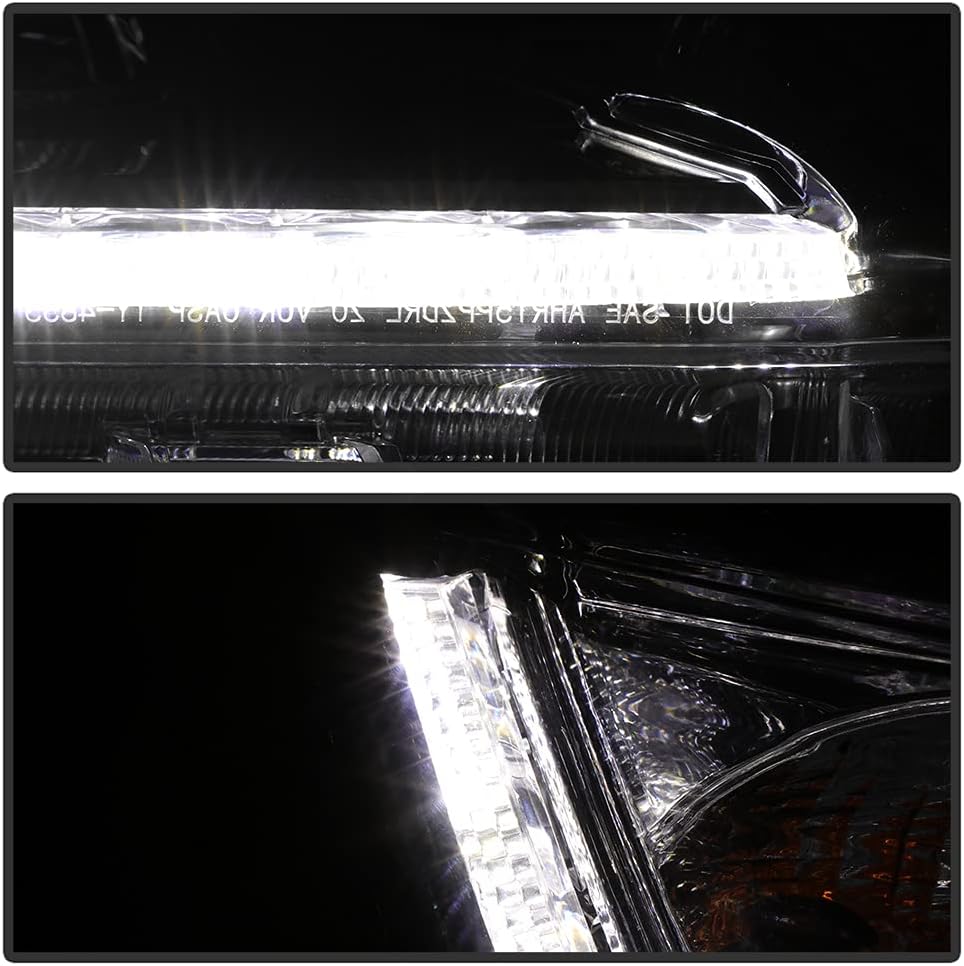 ACANII - For [LED DRL Model Only] 2017 2018 2019 Toyota Highlander LED DRL Projector Headlight Headlamp Passenger Side