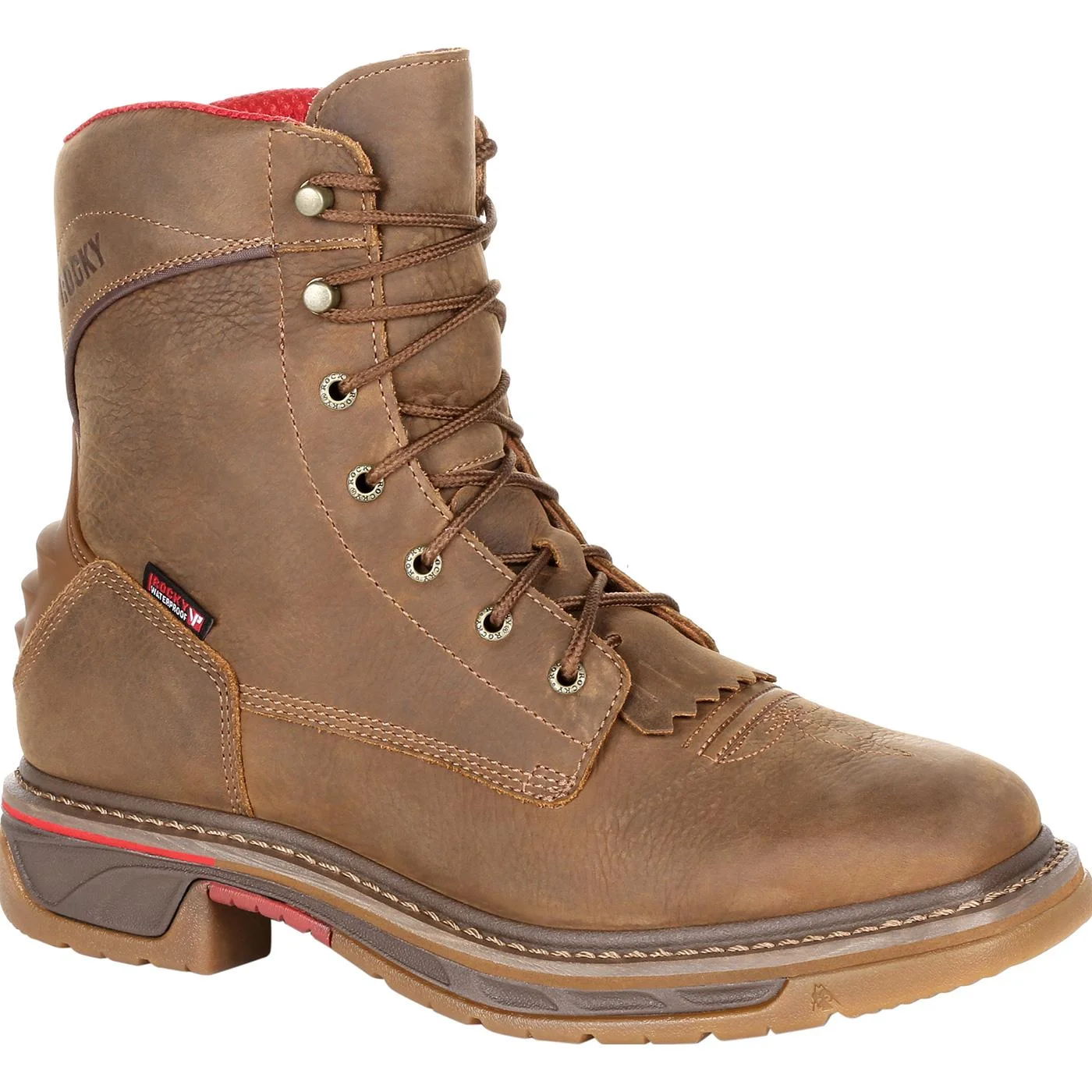 Men's Rocky Iron Skull Waterproof Lacer Western Boot