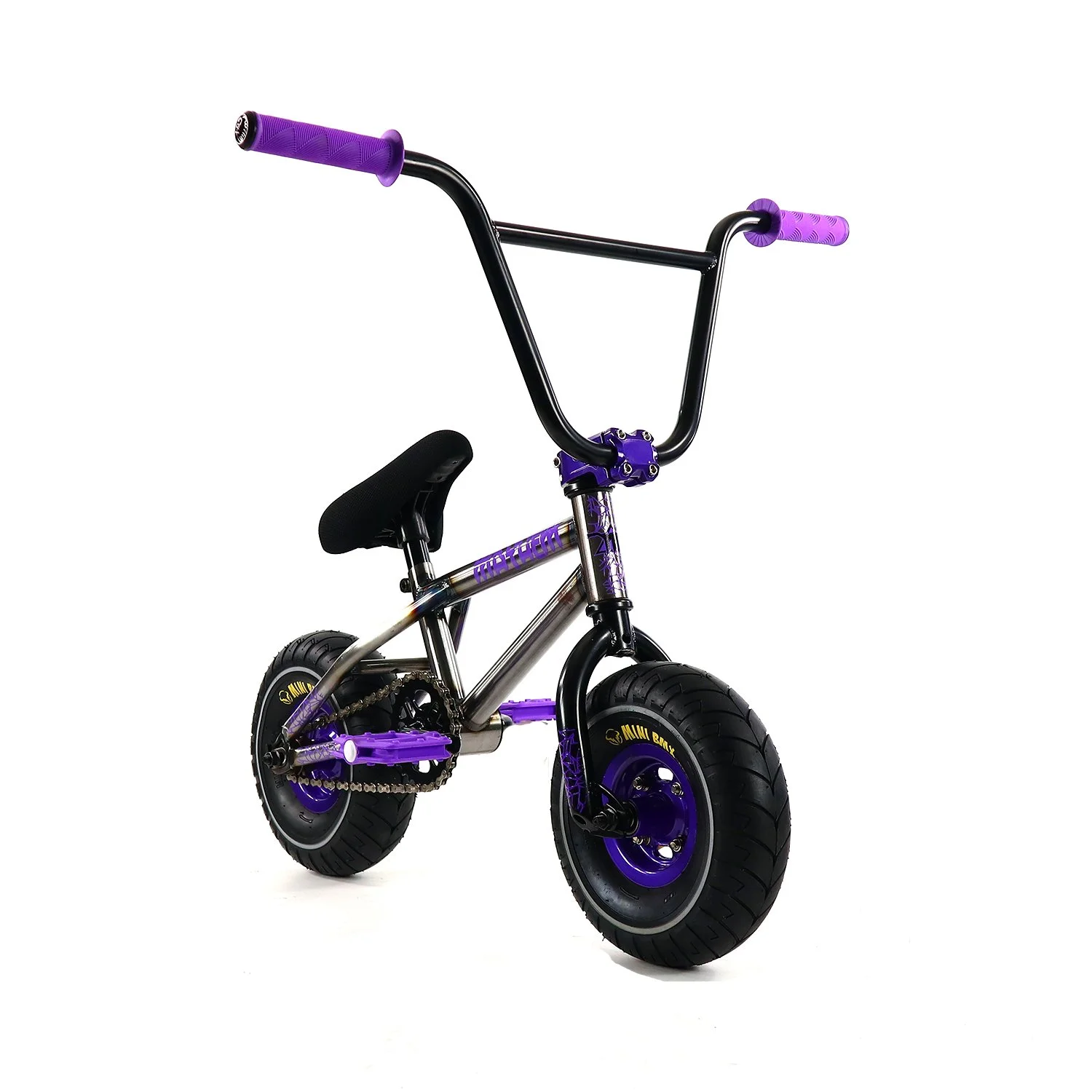 Mayhem Fat Tire Mini BMX RIOT Toxic Green 1 Piece Crank 10 Mini BMX Newest Model Trick Bike