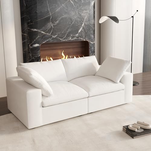 160.6" Cloud Couch Modular Sectional Sofa for Livingroom,Oversized Convertible Sofa with Storage Ottomans,6 Seat Wide Couches