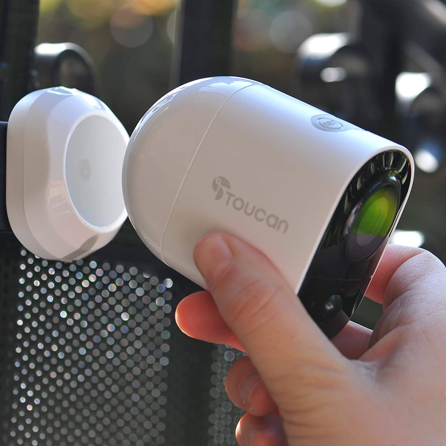 Toucan Wireless Outdoor Camera Build-in Rechargeable battery, Free Cloud Storage
