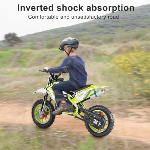 Honrane 50cc Dirt Bike for Kids, 2-Stroke Gas Power Motocross Bike, Off Road Mini Dirt Bike, Cool Appearance Kids Dirt Bike, Gas Motorcycle