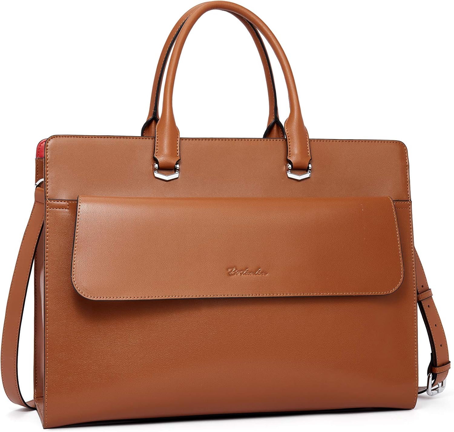 BOSTANTEN Briefcase for Women 15.6 Inch Laptop Shoulder Bag Leather Business Messenger Bags