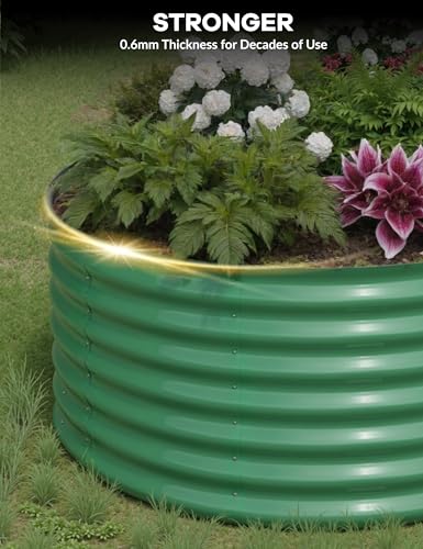 10x4x1.5ft Raised Garden Bed,Galvanized Raised Planter Boxes Outdoor with Easy Assembly, Large Garden Bed for Vegetables, Fruits, Flower