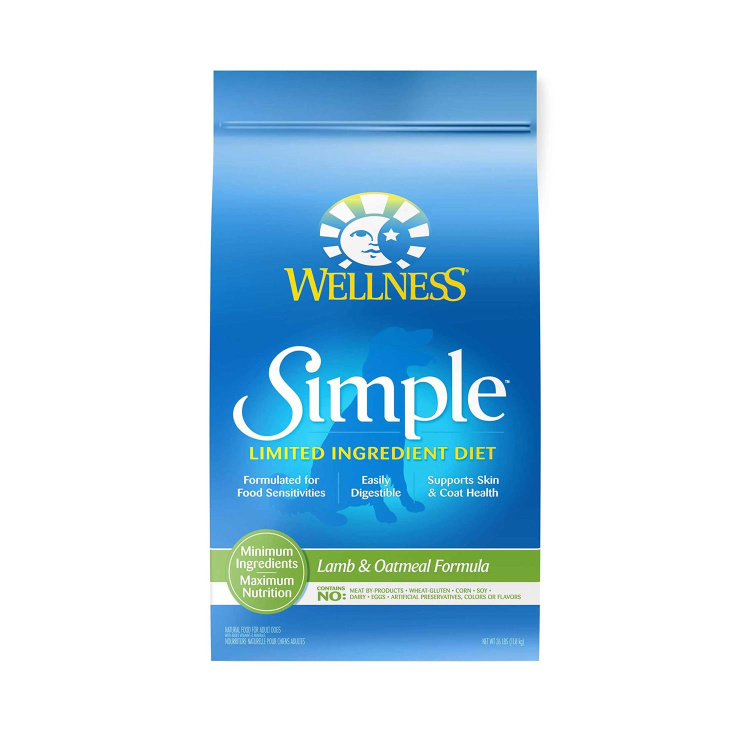 Wellness Simple Limited Ingredient Diet Lamb &amp; Oatmeal Formula Dry Dog Food - Pet Supplies online store