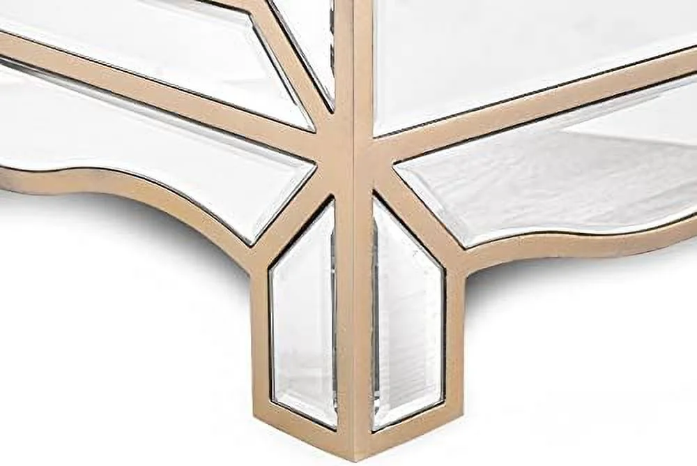 TJBOLIFE Mirrored Nightstand Bedside Table  Modern 3-Drawer Mirrored Accent End Tables Sofa  with Crystal-Style Knobs for Bedroom  Living Room