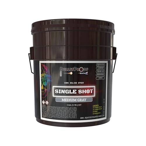 BP Resins: Single Shot |100% Solids Epoxy Resin Kit (3 Gallon) Solvent-Less, Two Component Gloss Coat Finish- Low VOC! Industrial Use, Garages