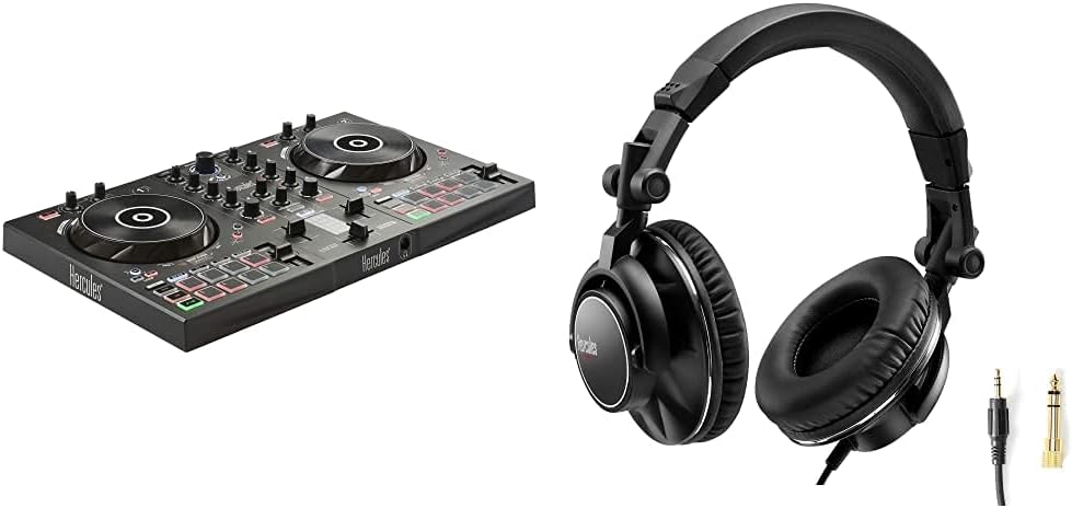 Hercules DJ Control Inpulse 300 | 2 Channel USB Controller, with Beatmatch Guide, DJ Academy and Full DJ Software DJUCED Included