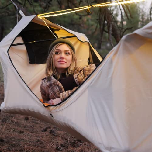 Haven Tents Lay Flat Hammock Tent - Waterproof Tent & Camping Hammock with Mosquito Net - Includes Insulated Pad and Rainfly - Haven Tent, Haven XL