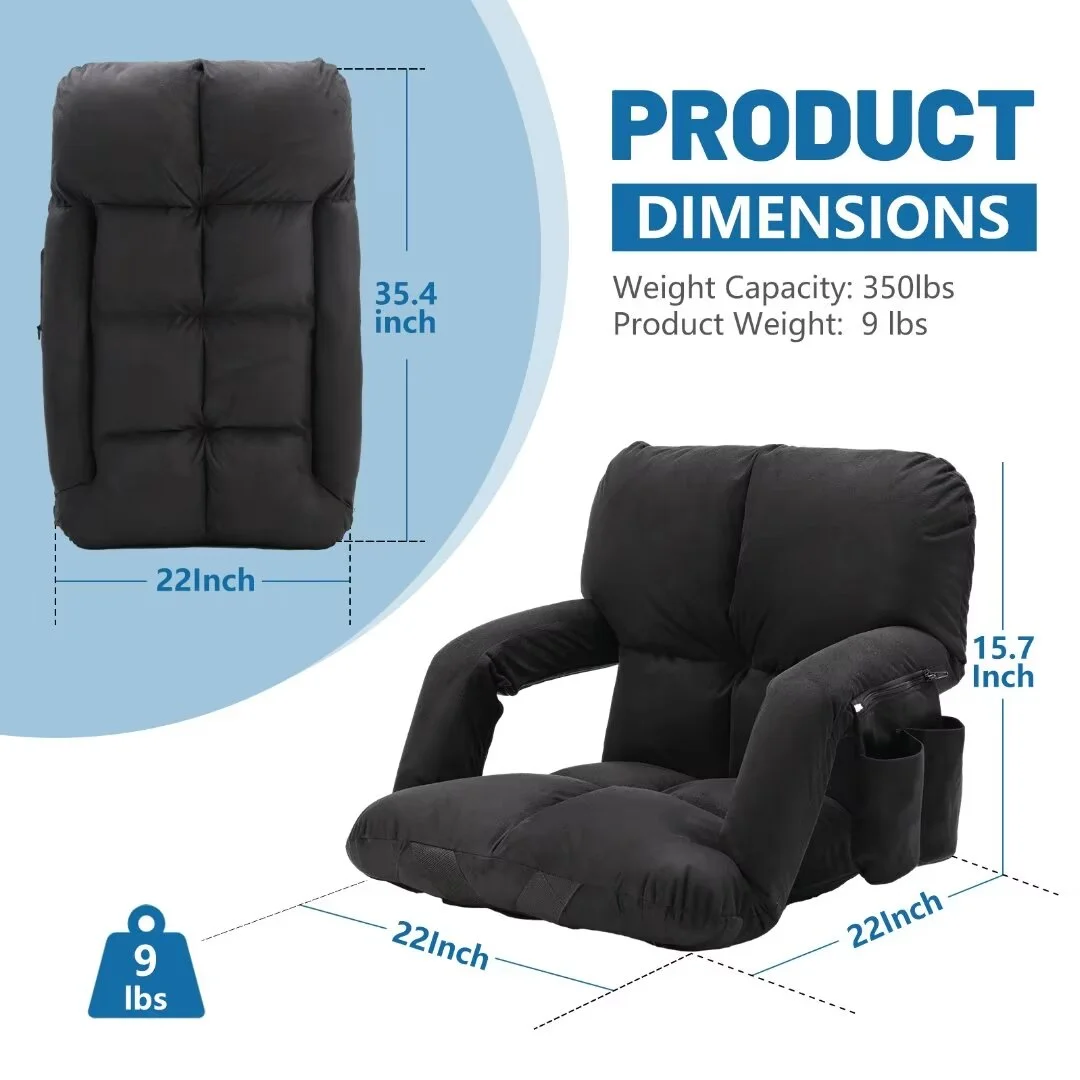 Docred Heated Stadium Seats for Bleachers with Back Support, Benches Portable Reclining Stadium Seats