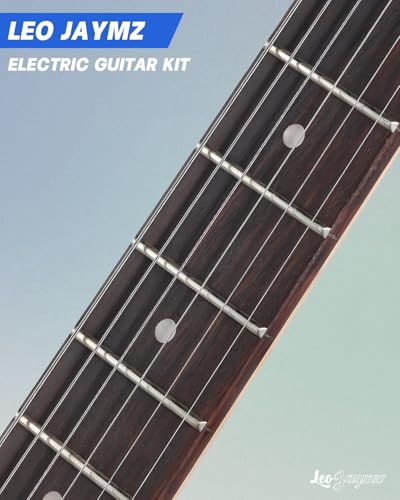 Leo Jaymz 39" Full Size ST Style Electric Guitar Starter Kit with SSH Pickup, 5W Portable Amp, Tuner, Gig Bag, Strap & Accessories (Violet Ocean)