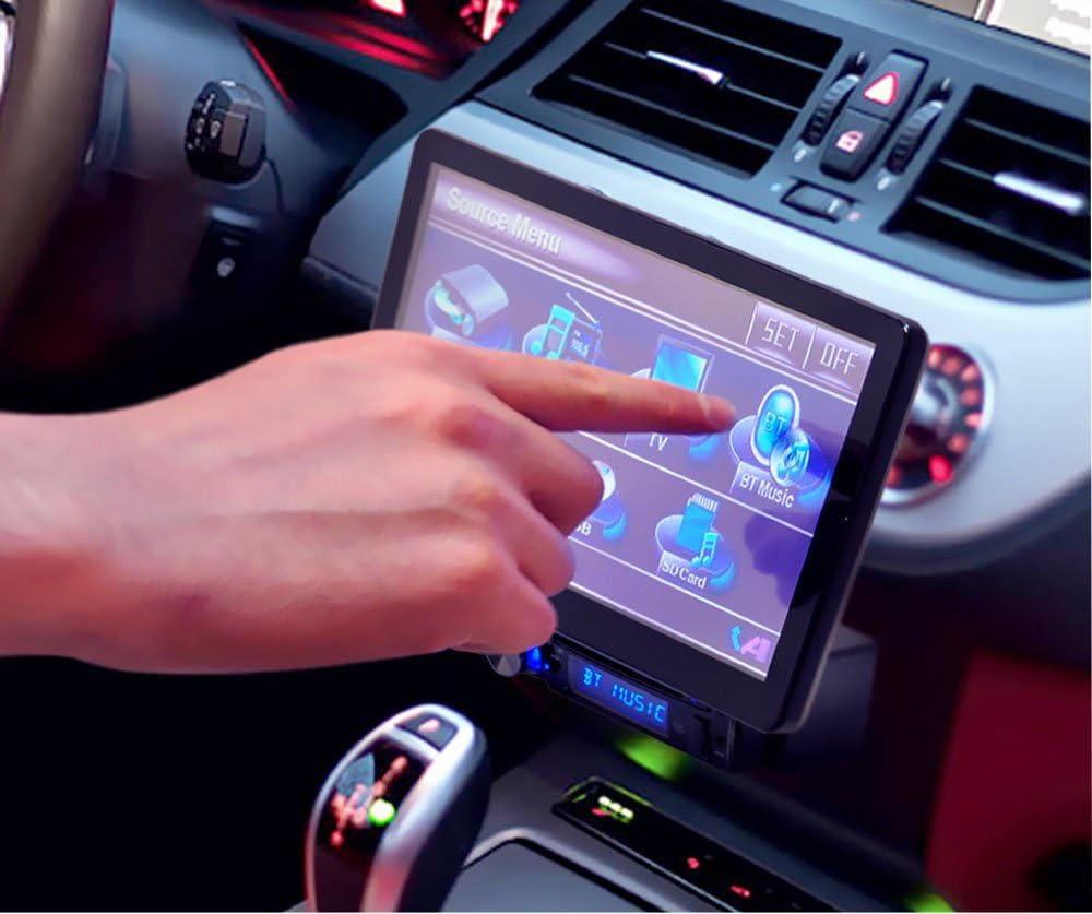 Pyle PLD10BT 10.1-Inch Motorized Touchscreen Bluetooth Receiver Multimedia System with Built-In DVD Player