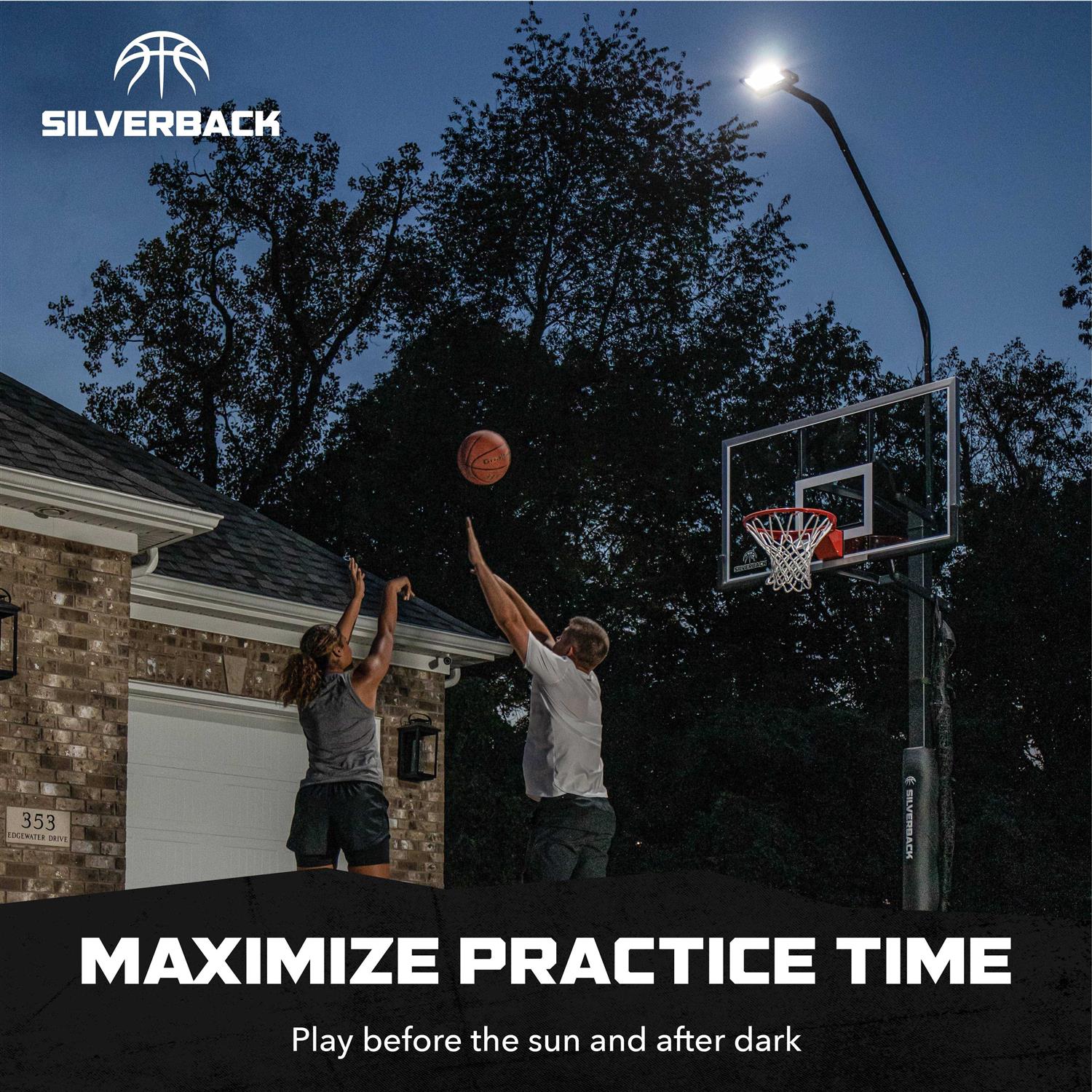 Silverback LED Basketball Hoop Light Black - Sports Supplies Online Store
