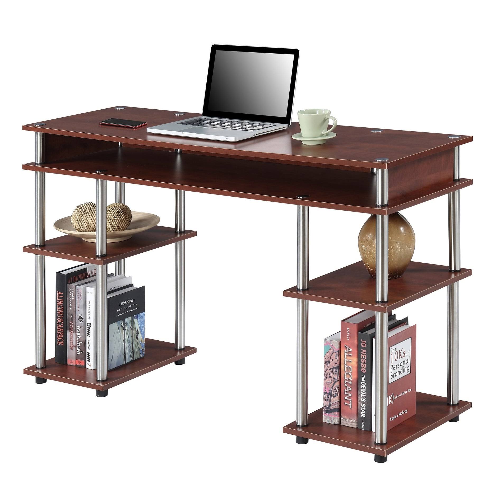 Porch u0026 den Japonica No Tools Student Desk - Ice White