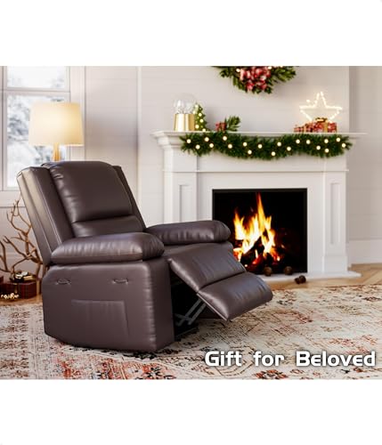 GarveeHome Power Lift Recliner Chair - Heat and Massage, Faux PU Electric Lift Recliner for Elderly & Mobility Impaired, Adjustable Back and Legs