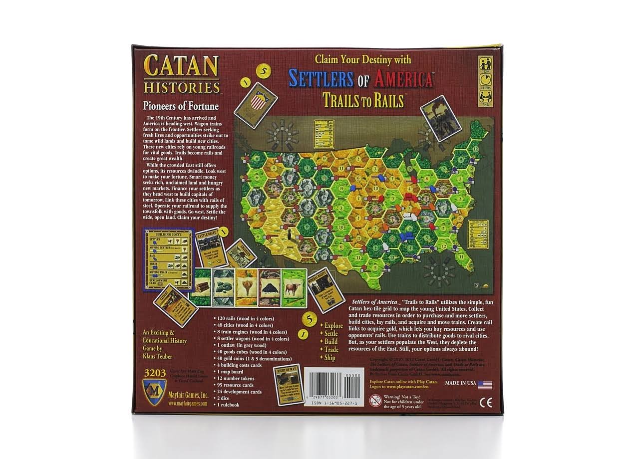 Catan Board Game, Histories: Settlers Of America Trails To Rails
