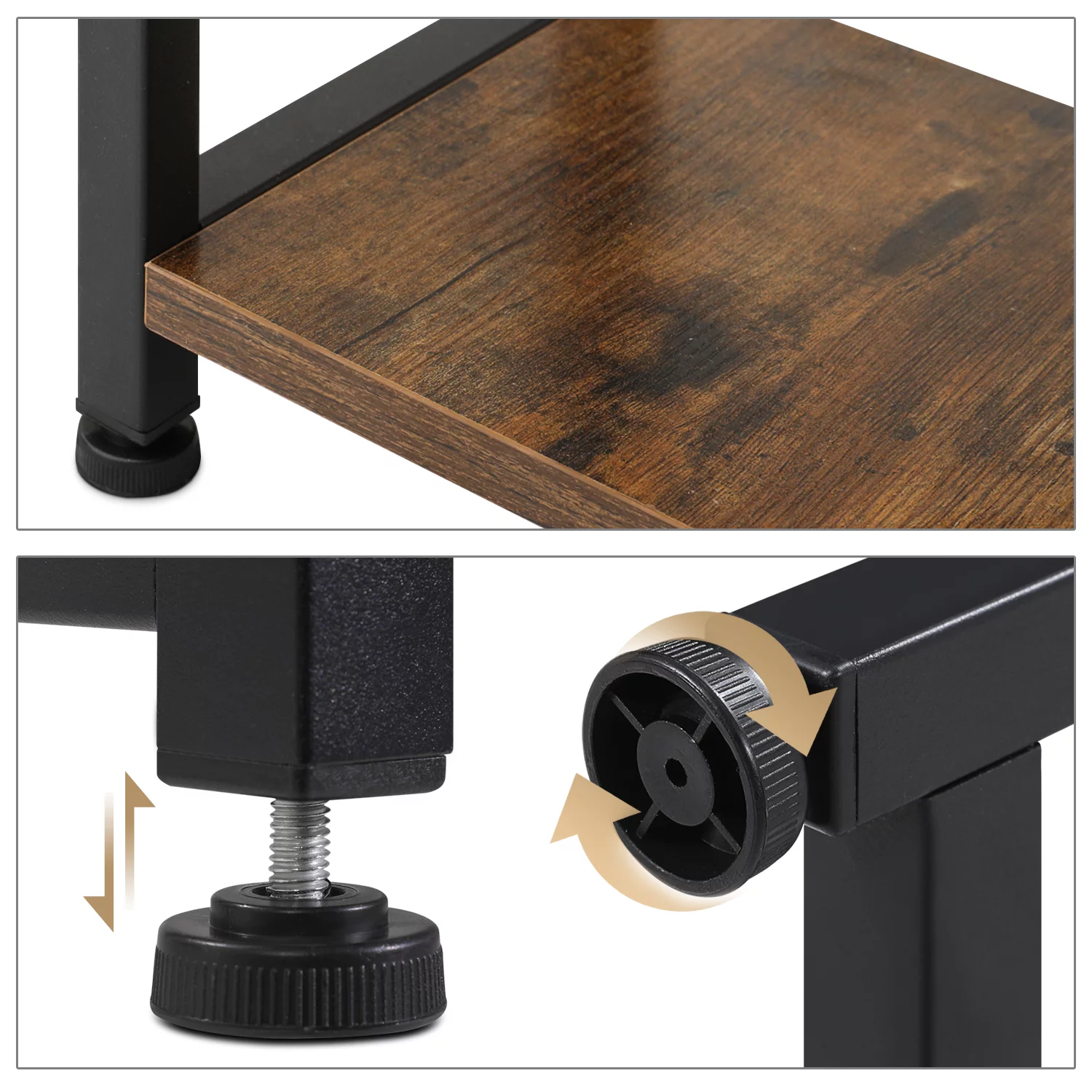 MoNiBloom Computer Desk & Chair Set, Ergonomic High Back Chair and Study Writing Table with Display Bookshelf, Black