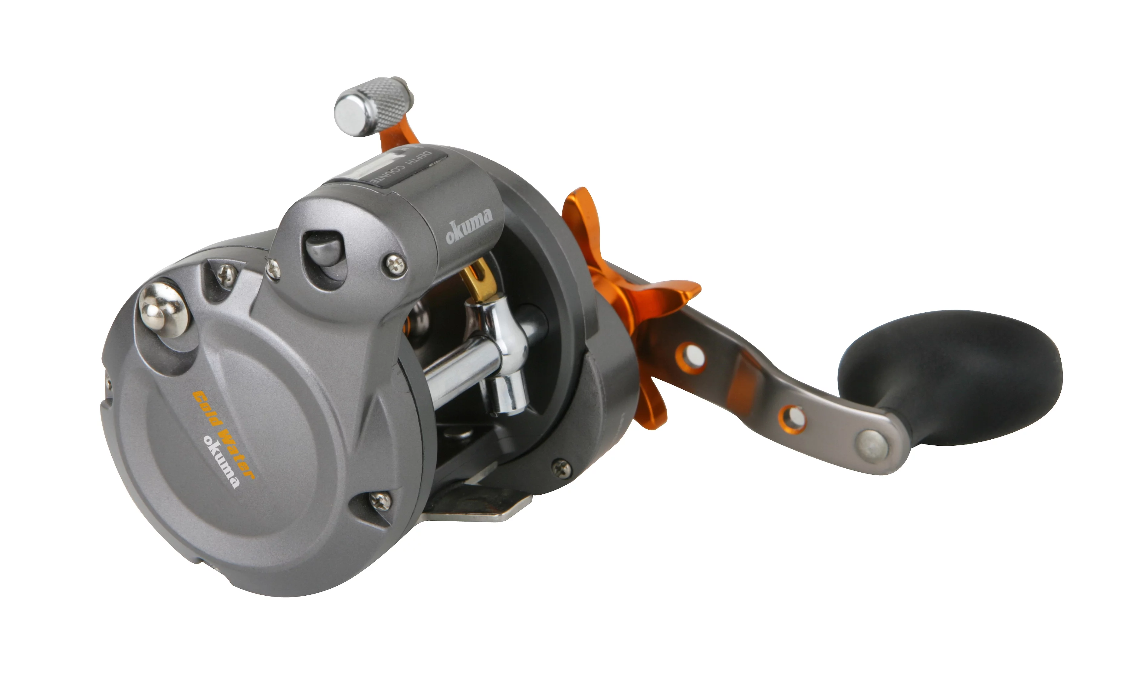 Okuma Cold Water Star Drag Line Counter 5.1:1 Fishing Reel, Left Hand, CW-203DLX