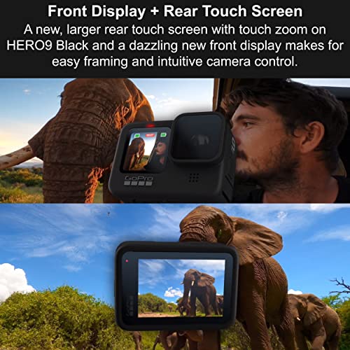 GoPro HERO9 Black - E-Commerce Packaging - Waterproof Action Camera with Front LCD and Touch Rear Screens, 5K Ultra HD Video, 20MP Photos