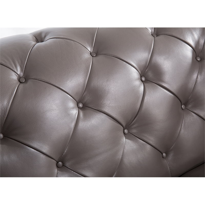 EK093 Taupe (Brown) Color With Full Italian Aniline Leather Sofa