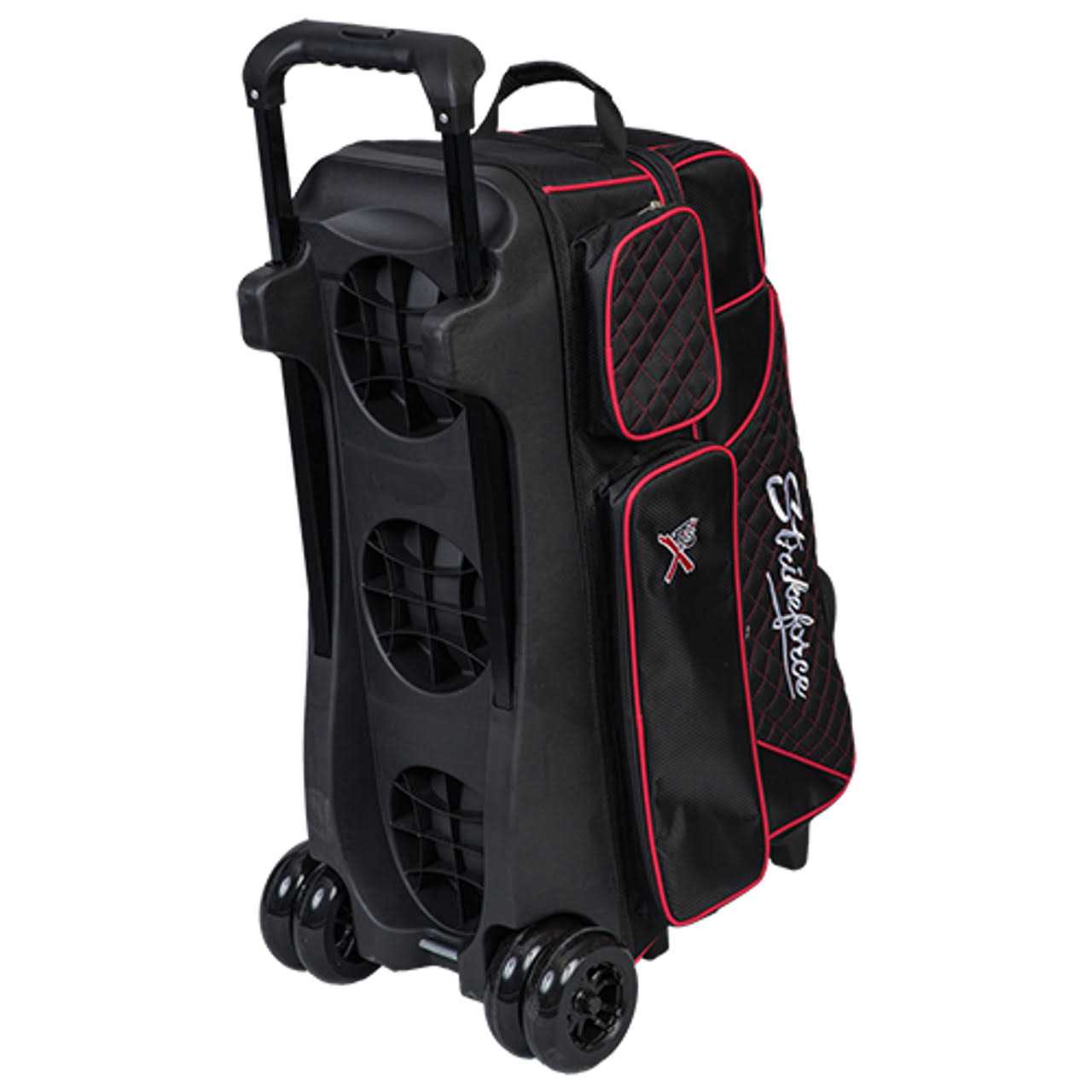 KR Strikeforce Royal Flush 4x4 Roller Black/Red Bowling Bag - Sports Supplies Online Store
