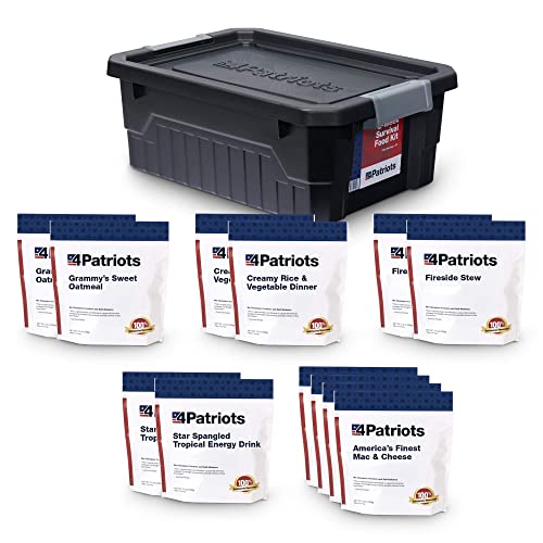 4Patriots 2-Week Survival Food Kit: Emergency Food Supply Designed to Last 25 Years, 84 Servings