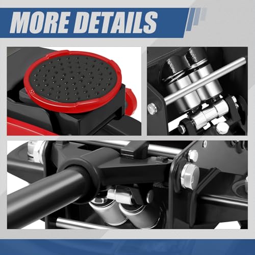 Auto Dynasty 4 Ton Low Profile Floor Jack, Heavy Duty Steel Hydraulic Car Jack with Dual Pistons Quick Lift Pump, Hydraulic Racing Floor Jack