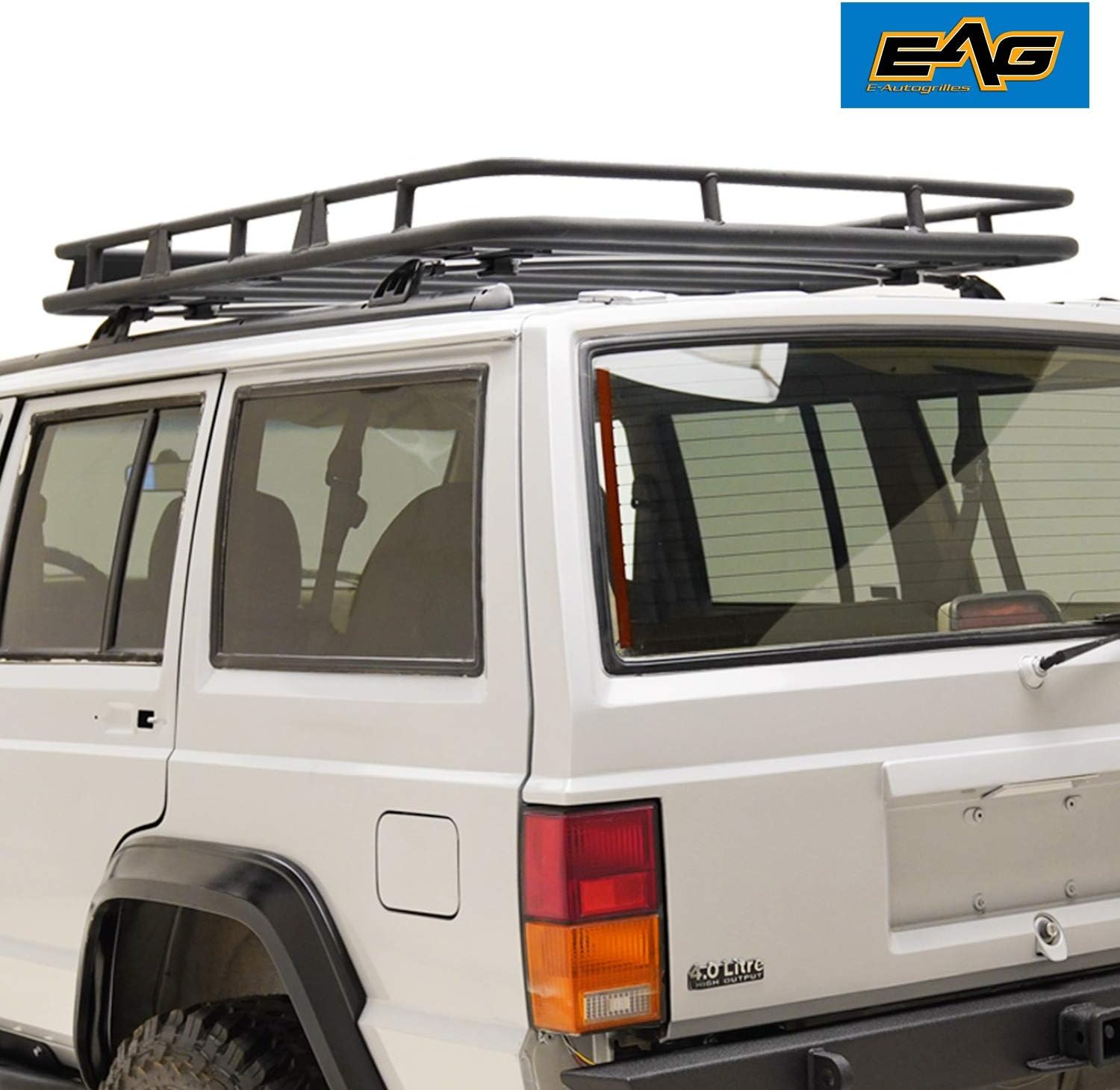 EAG Black Steel Roof Rack Cargo Basket Fit for 84-01 Cherokee XJ