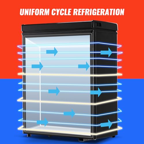 DEMULLER Mini Deep Freezer Top Open Door Compact Freezer Chest Freezer with Removable Storage Basket