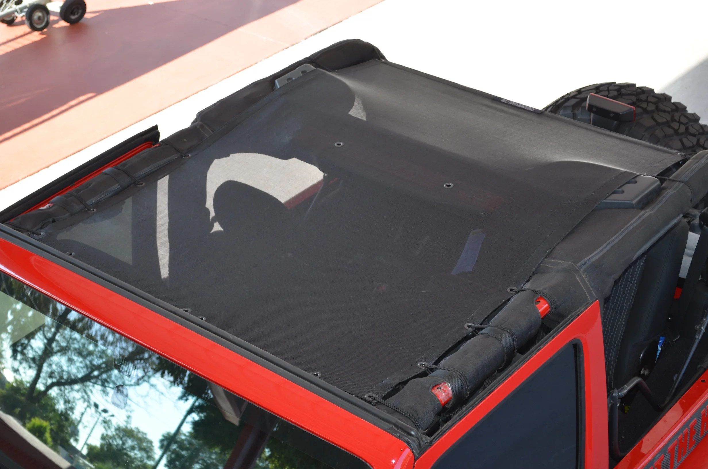 SPIDERWEBSHADE Jeep Wrangler Mesh Shade Top Sunshade UV Protection Accessory USA Made with 5 Year Warranty for Your JK 2-Door (2007-2017)