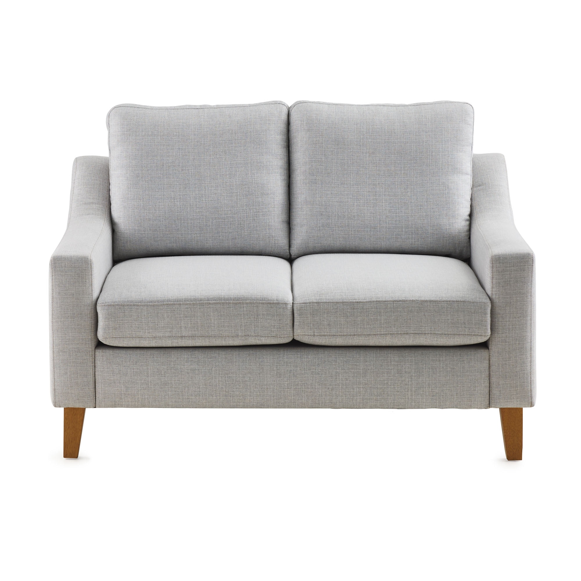 My Texas House Fairview Upholstered Loveseat, Light Gray