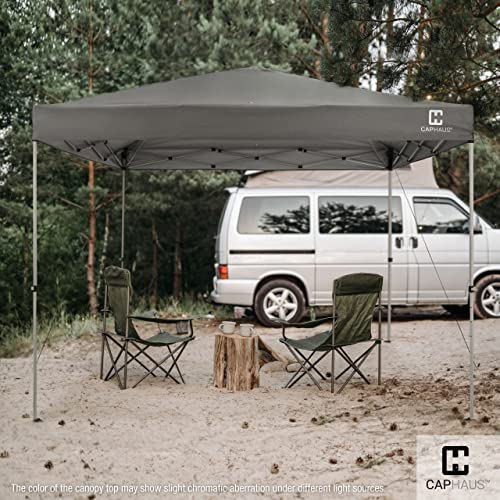 CAPHAUS 12ft x 12ft Patented One-Push Pop Up Outdoor Canopy Tent, Heavy-Duty Commercial Grade w/Central Lock