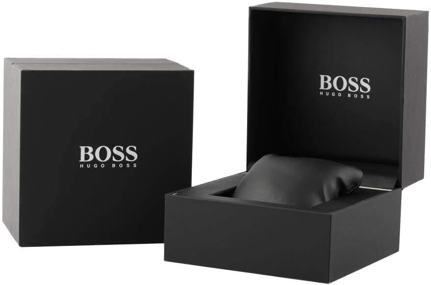 BOSS Men's Admiral Quartz Watch with Stainless Steel Strap, Silver, 22 (Model: 1513904)
