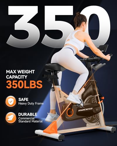 pooboo Exercise Bike, Adjustable Magnetic/Brake Pad Resistance Silent Belt Drive, Indoor Cycling Bike for Home Cardio