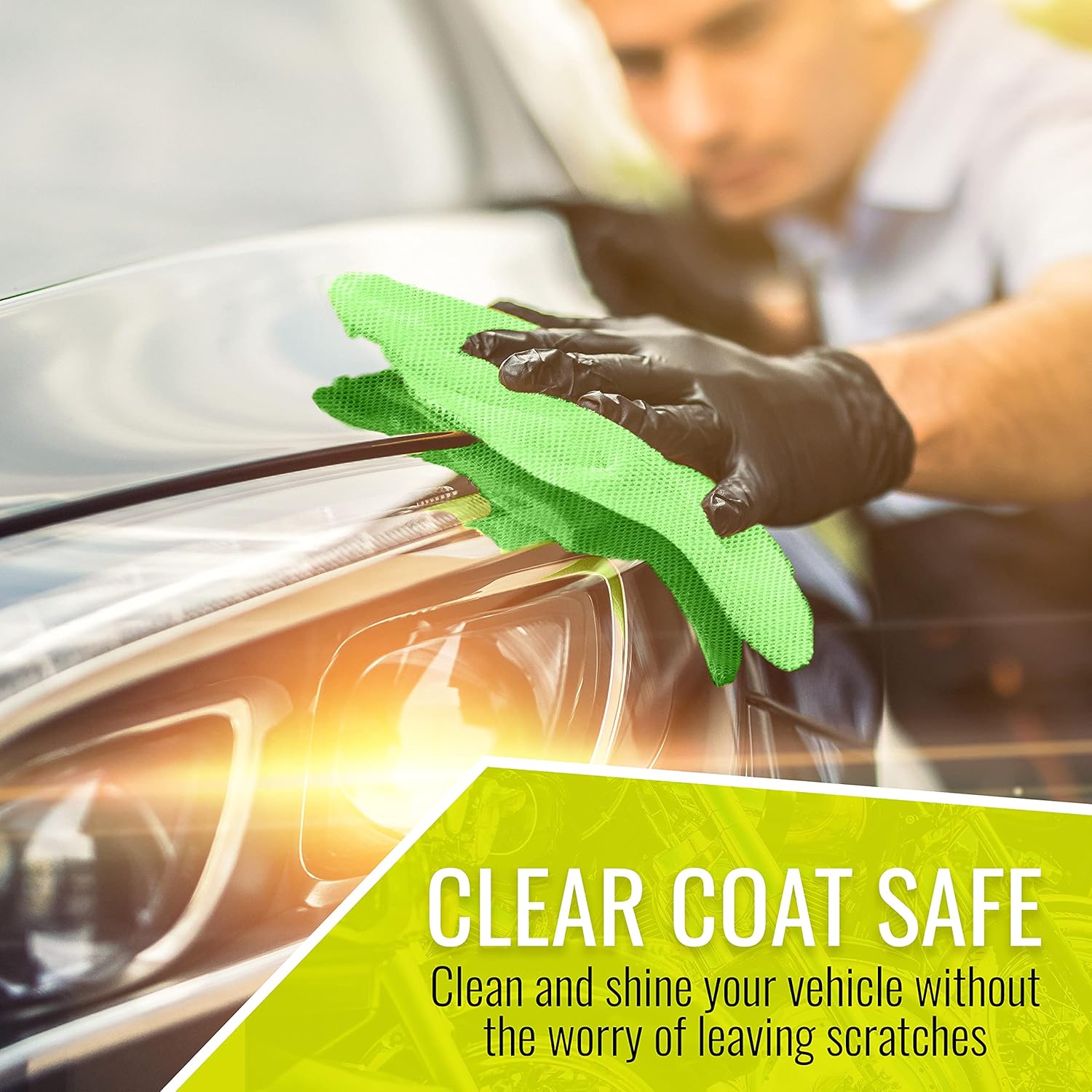 BugSlide Microfiber Mesh X-Treme Cleaning Cloth, Cleans and Polishes all Car & Motorcycle Surfaces without Scratching