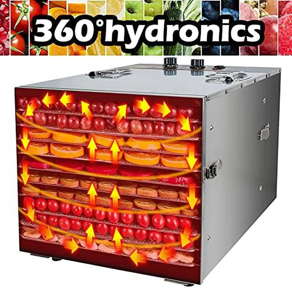 Food Dehydrator,10 Trays Digital Stainless Steel Dehydrator 1000W Meat Dehydrator Jerky Dryer For Food Meat Herbs Fruit Vegetable