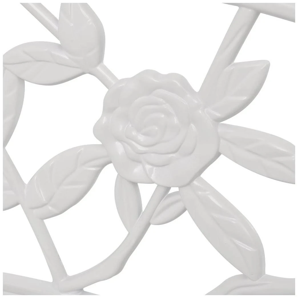 vidaXL Garden Bench White Cast Aluminum