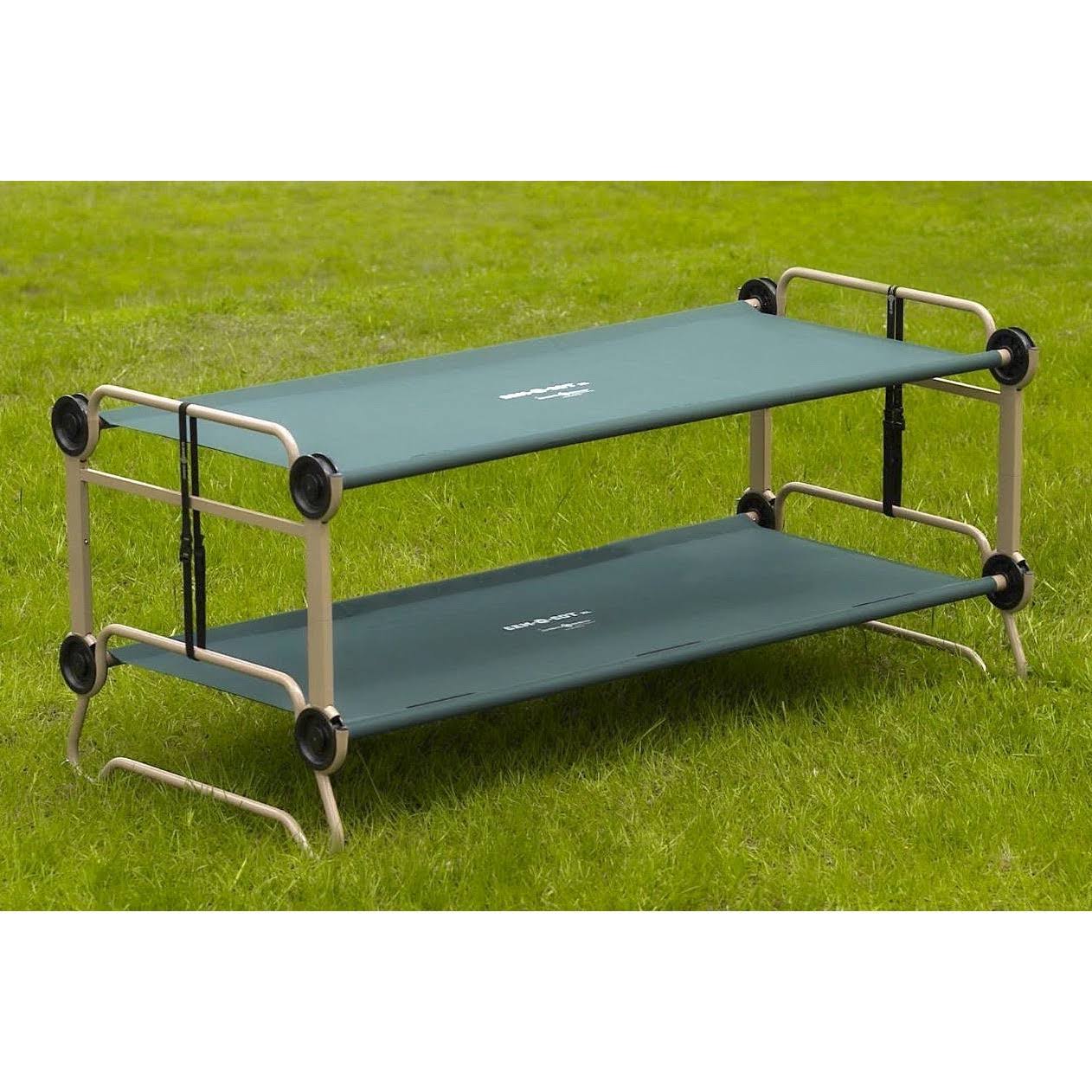 Disc-O-Bed CamOBunk Large with 2 Organizers Cabinets - Green - Camping