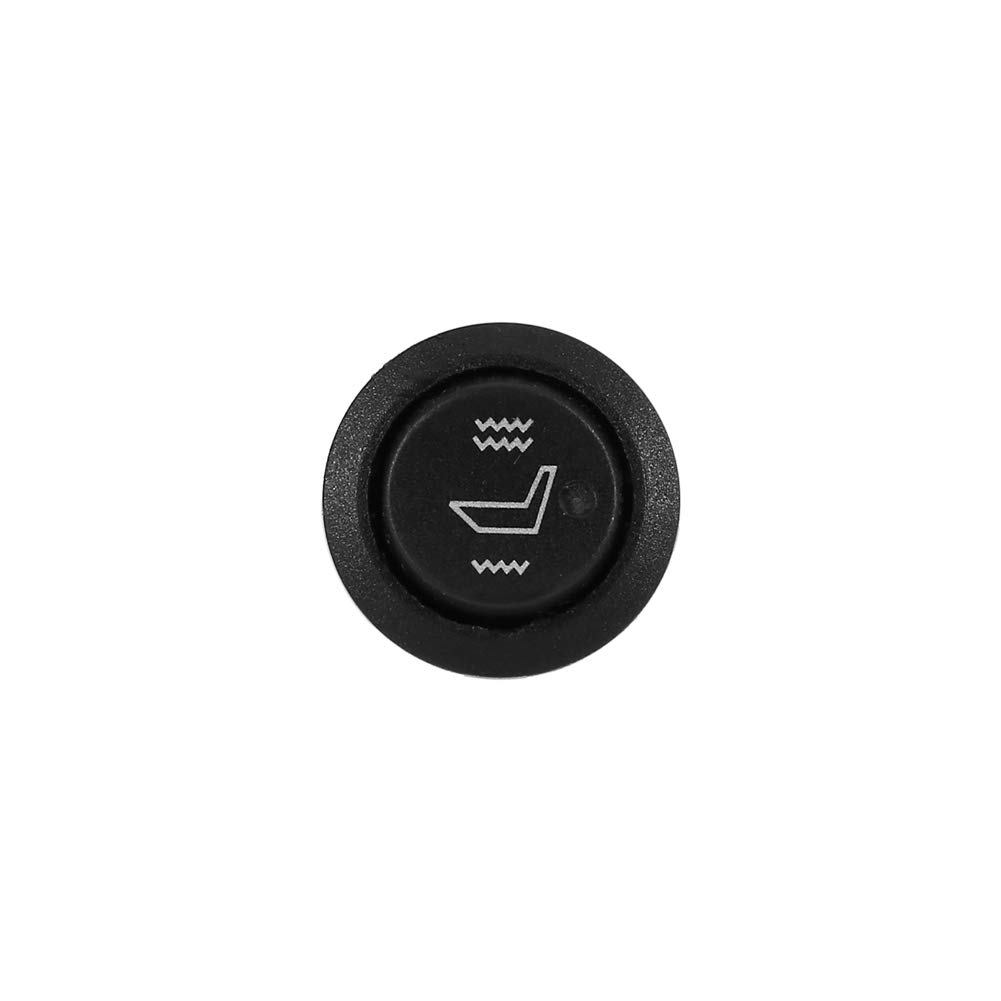 Akozon 2X Car Seat Heater Switch Universal 3 Pin Round Heated Rocker Hi Low Off Control, Automotive Pack of 2