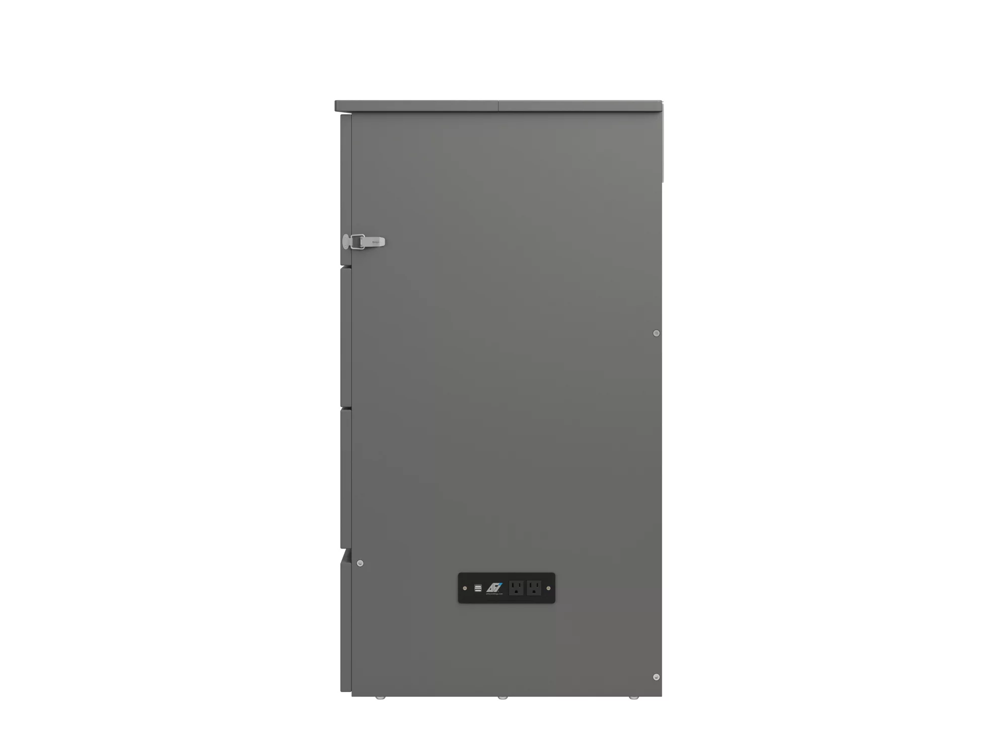AFI Northfield Twin XL Solid Wood Murphy Bed Chest with Mattress, Drawer & Charger, Grey
