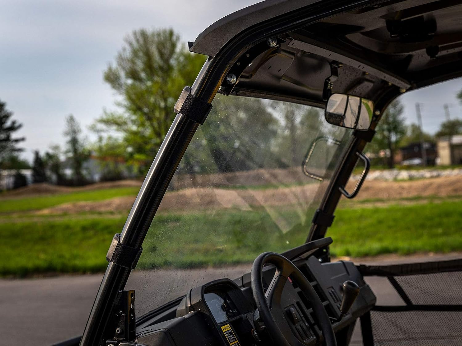SuperATV Heavy Duty Scratch Resistant Full Windshield for 2018+ John Deere Gator XUV 835E / 835M / 865E / 865M | 1/4 Thick Polycarbonate 250 Times