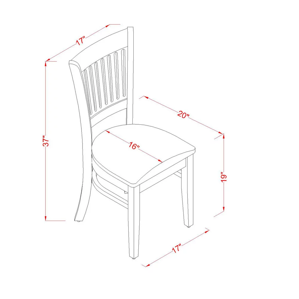 DLVA5-ESP-C 5 Pc set Dinette Table with 2 drop leaves and 4 Seat Chairs