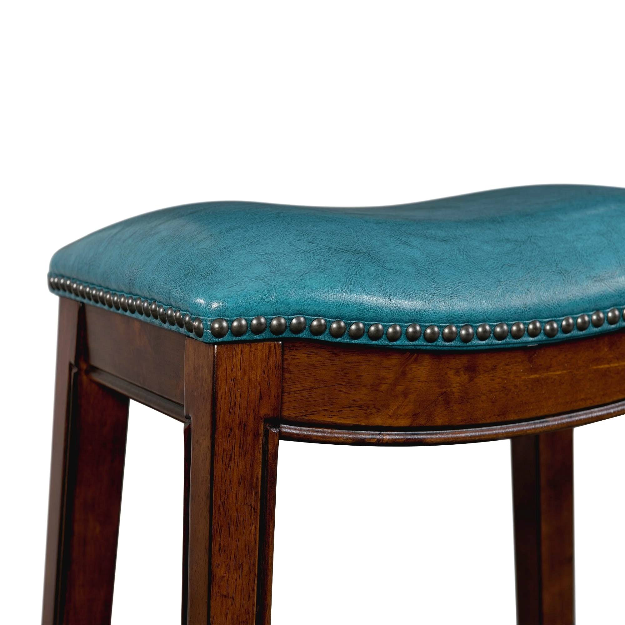 Gracewood Hollow Parpetsi 24-Inch Backless Counter-Height Bar Stool - Blue